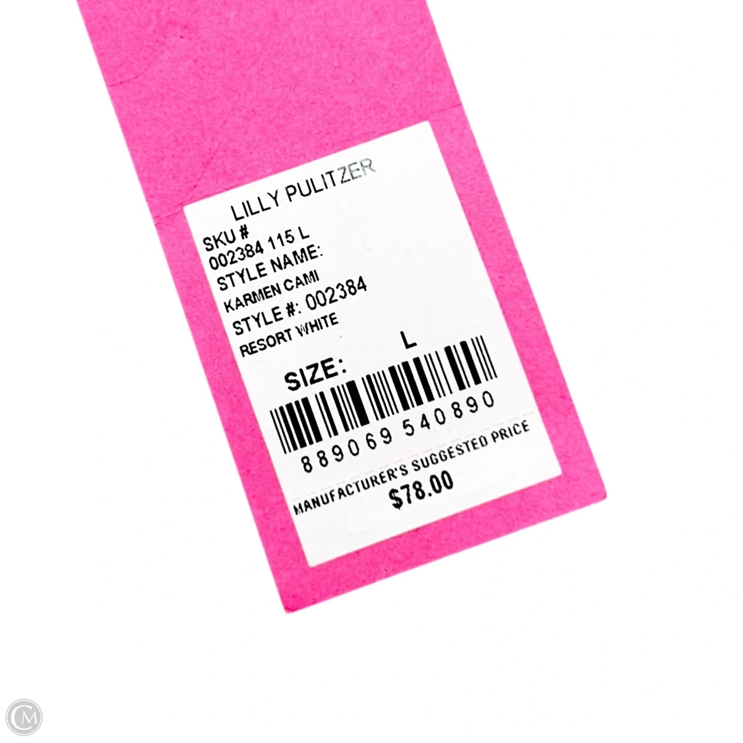 Tank Top Designer By Lilly Pulitzer In White, Size: L