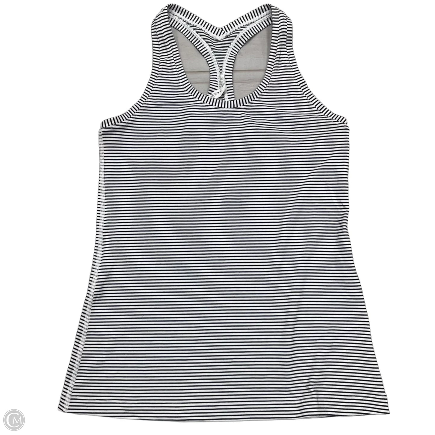 Athletic Tank Top By Lululemon In Black & White, Size: 10