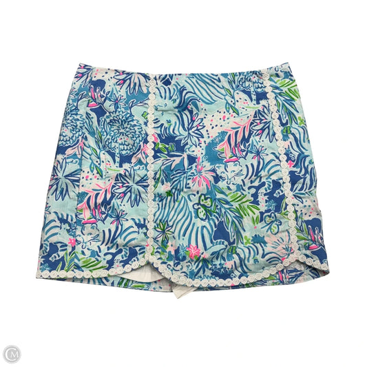 Skort Designer By Lilly Pulitzer In Blue & White, Size: 8