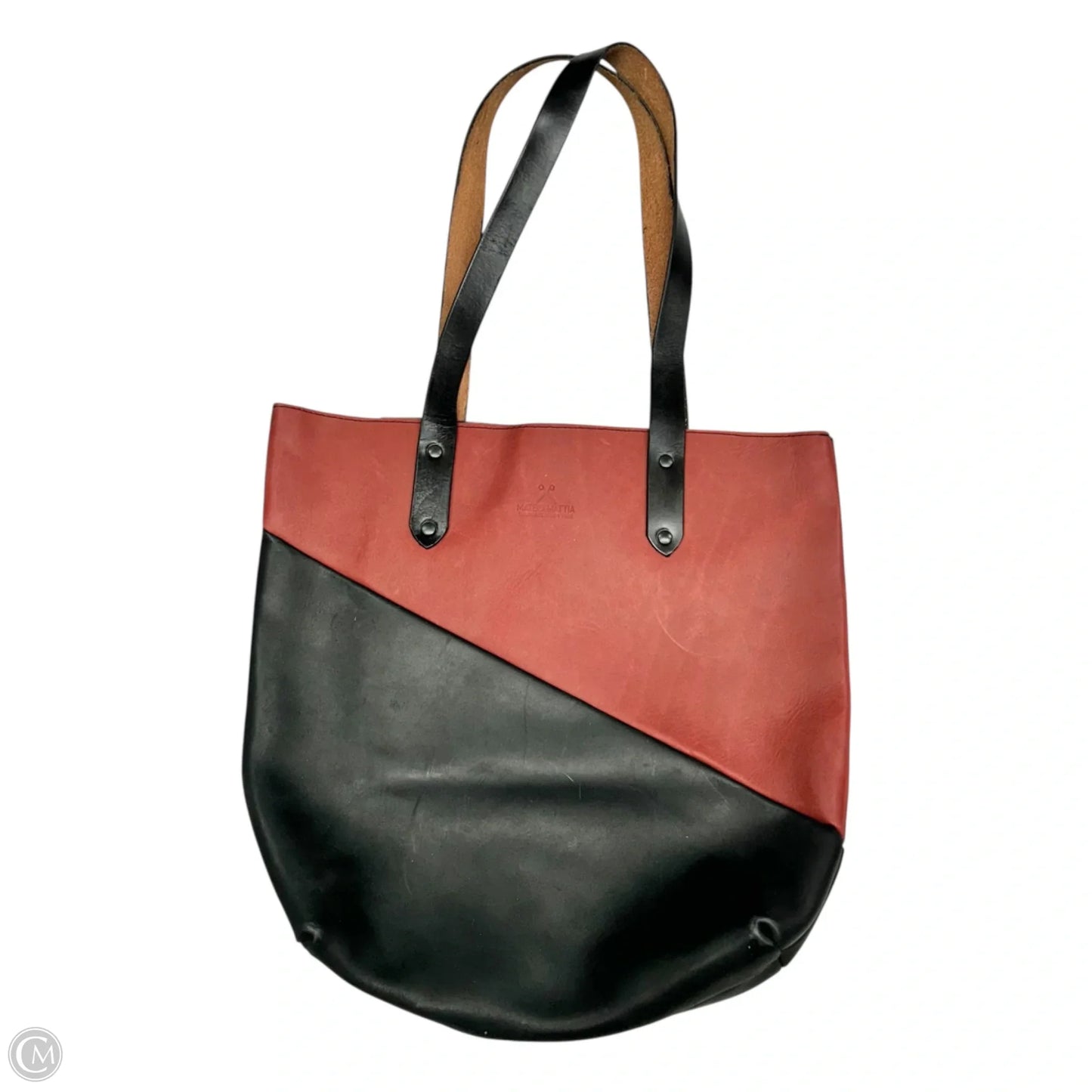 Tote Leather By Mateo Mattia, Size: Medium