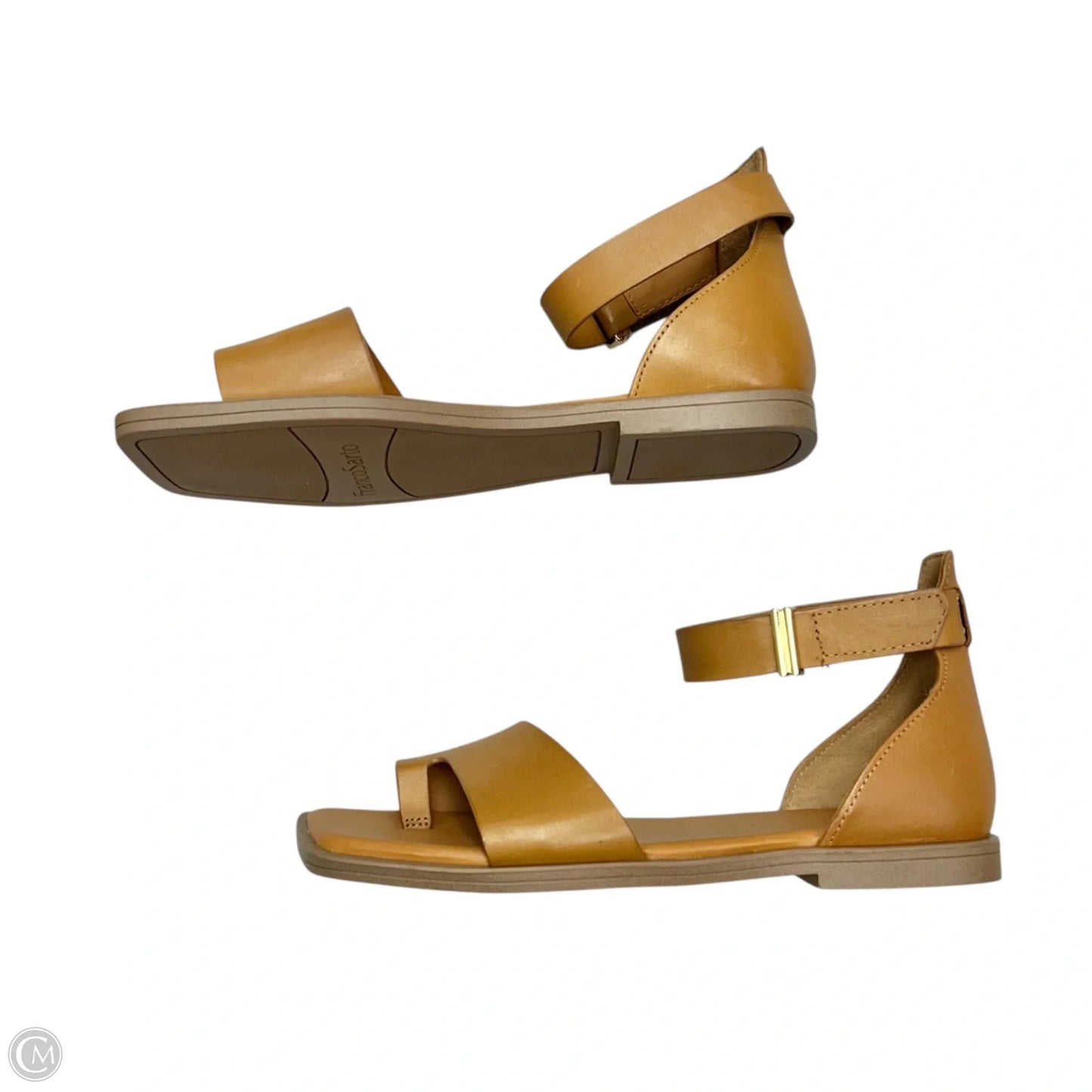 Sandals Heels Block By Franco Sarto In Tan, Size: 7.5