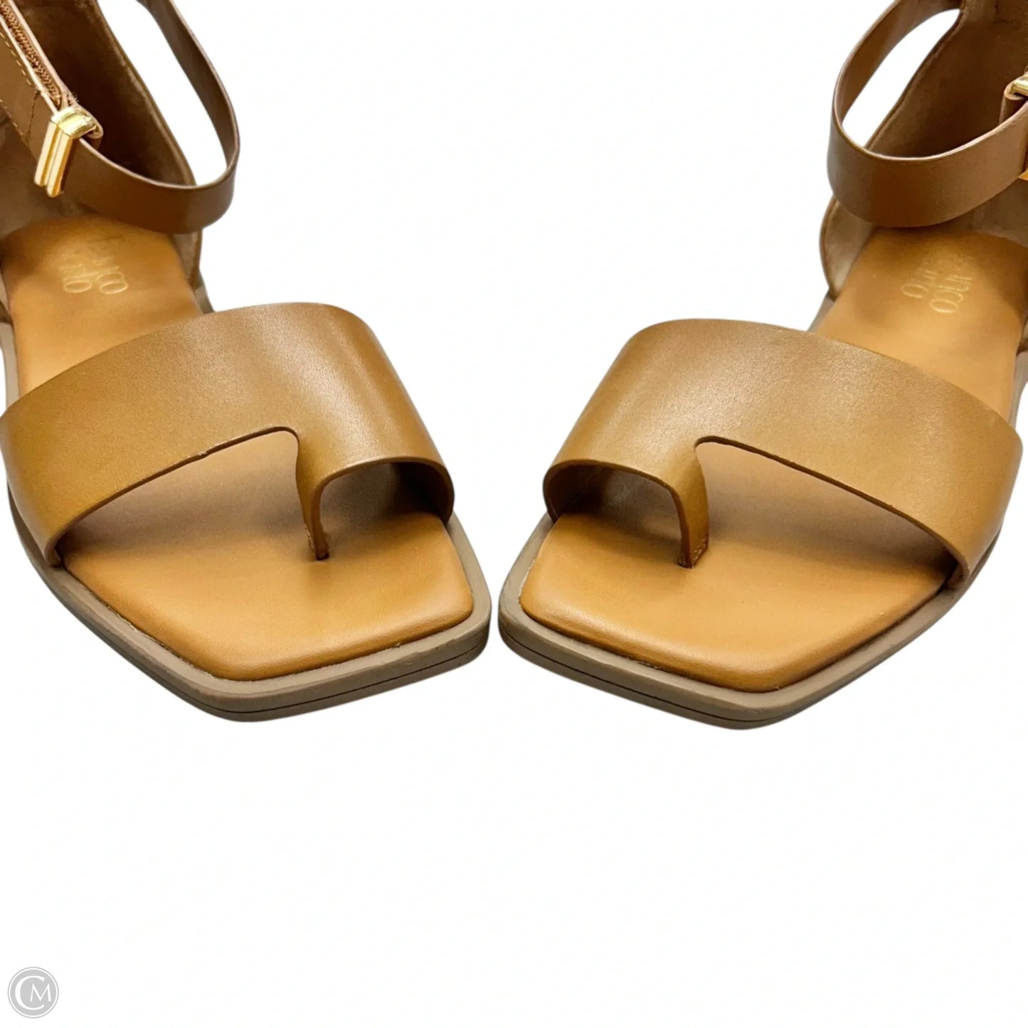 Sandals Heels Block By Franco Sarto In Tan, Size: 7.5