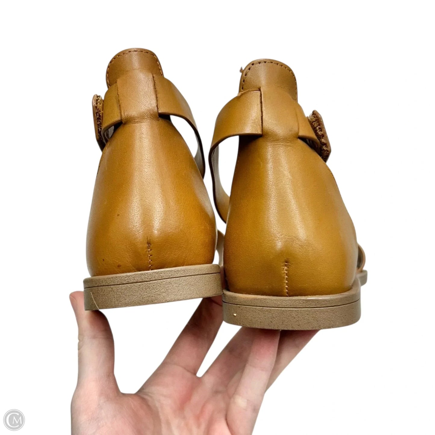 Sandals Heels Block By Franco Sarto In Tan, Size: 7.5