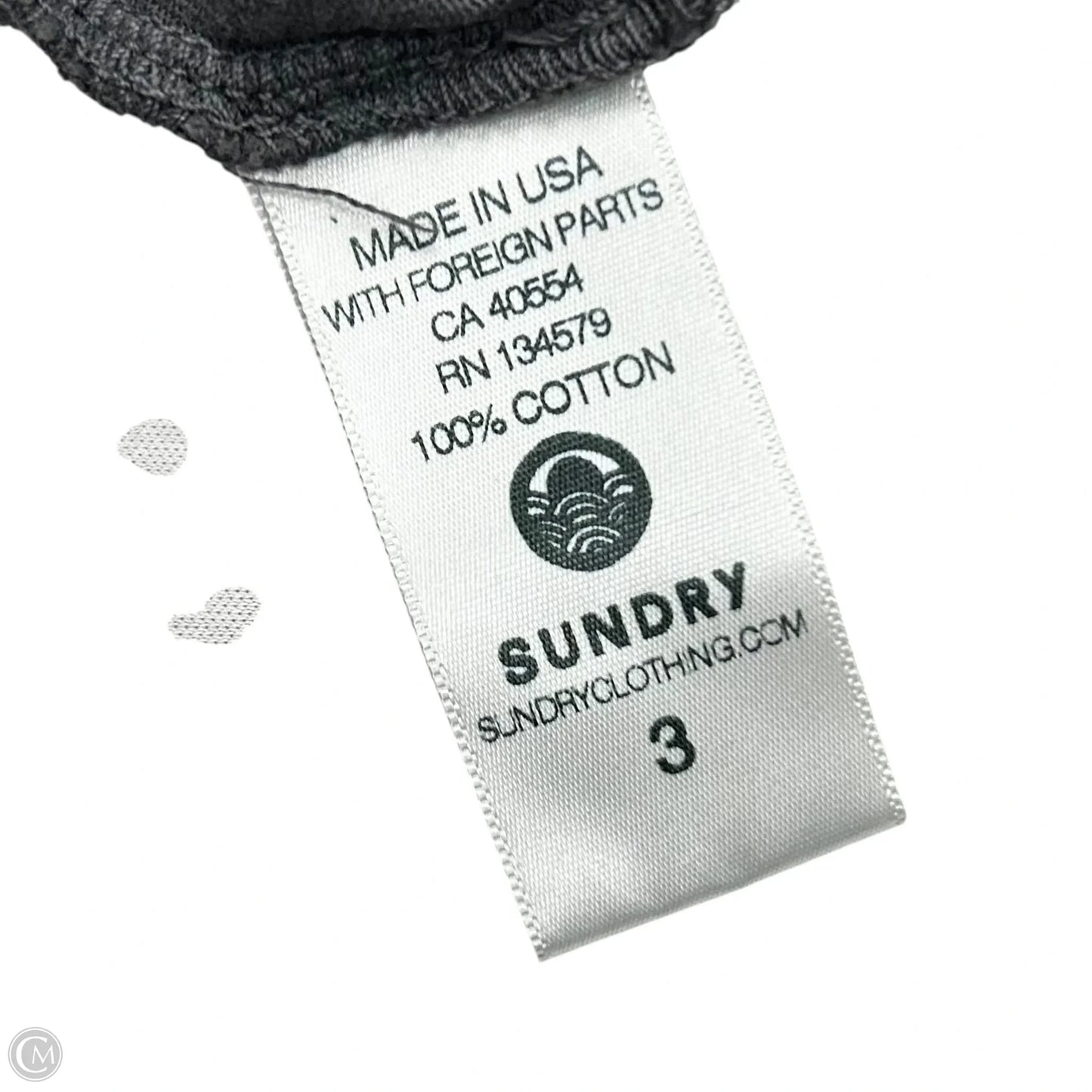 Top Short Sleeve Basic By Sundry In Grey, Size: L