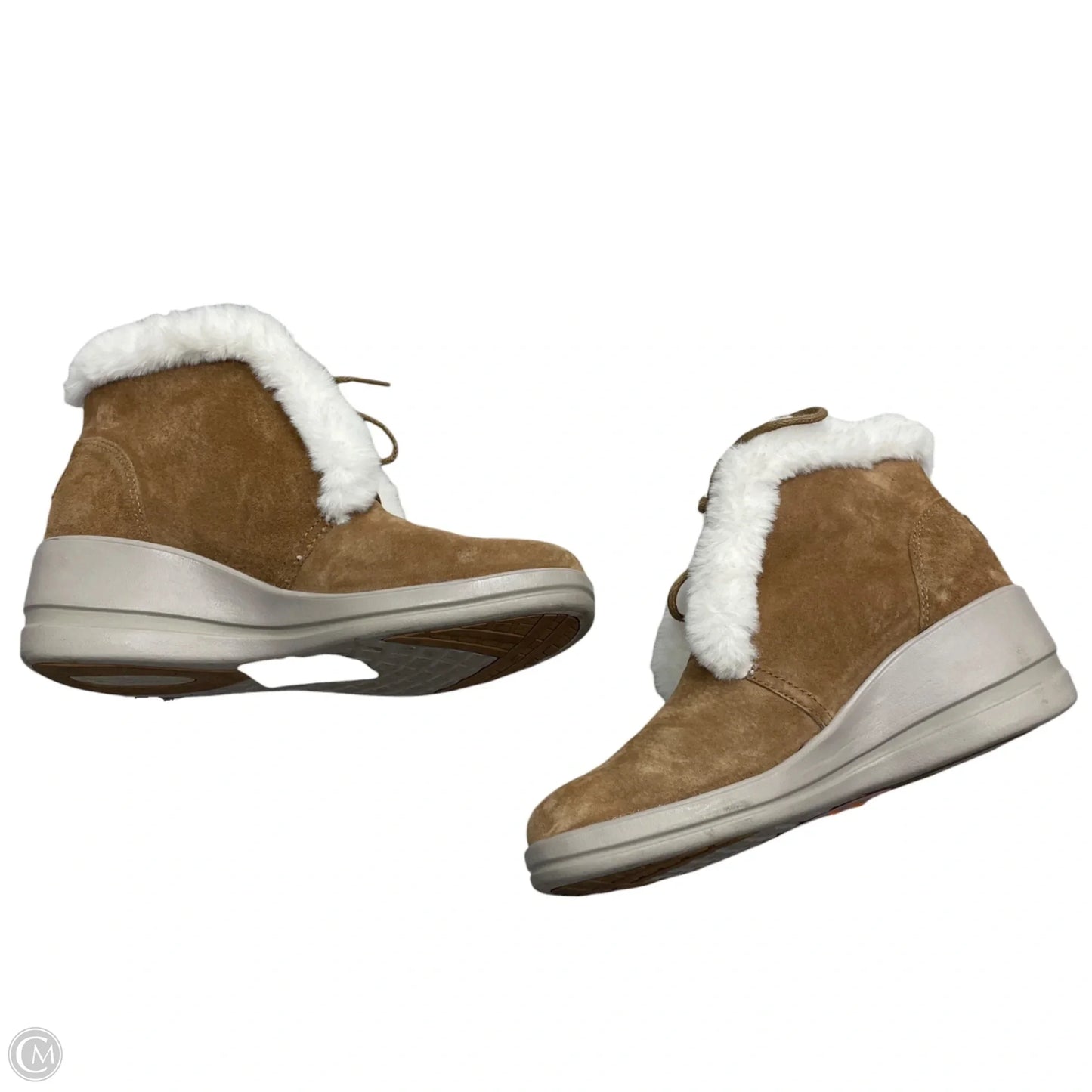 Boots Ankle Heels By Skechers In Tan, Size: 7.5