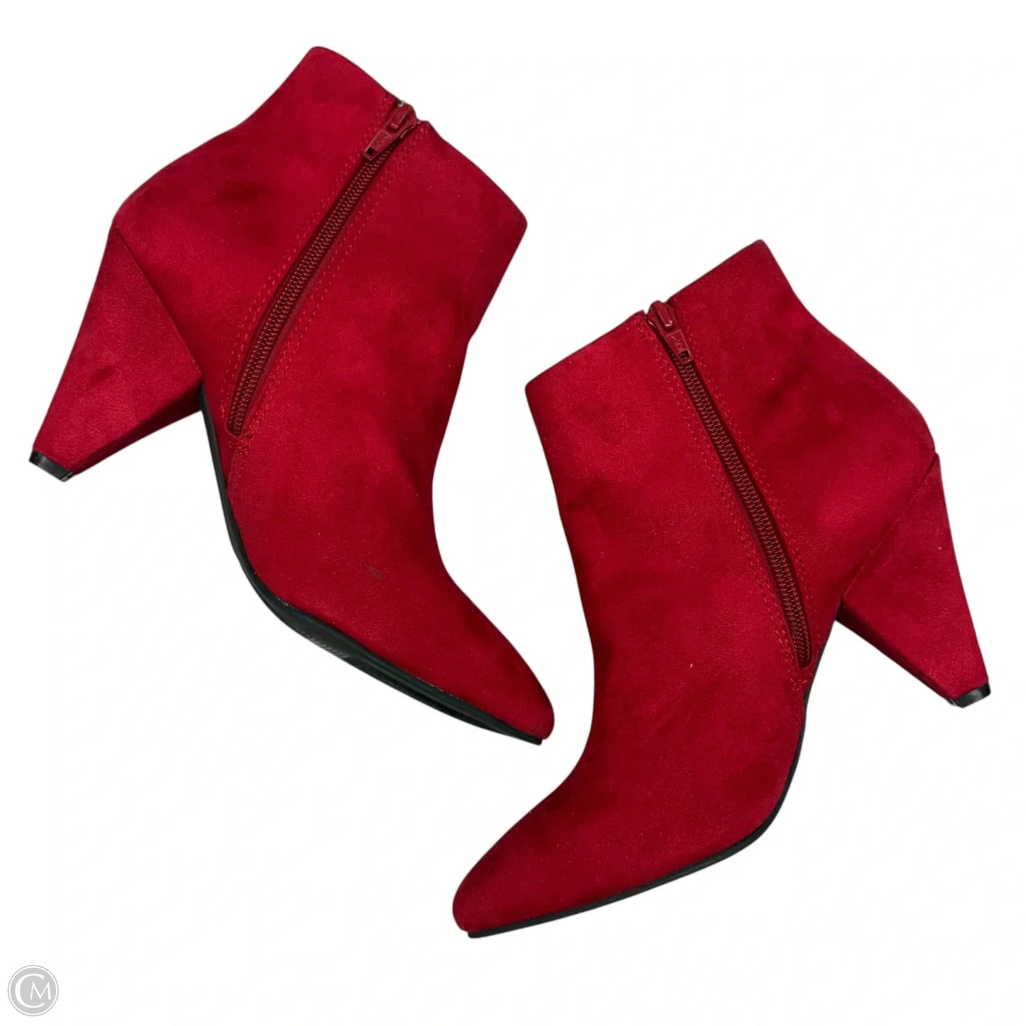 Boots Ankle Heels By Seven Dials In Red, Size: 7.5