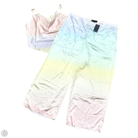 Pants Set 2pc By Eloquii In Rainbow Print, Size: 1x