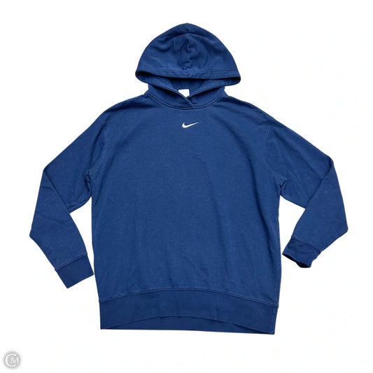 Sweatshirt Hoodie By Nike In Blue, Size: S