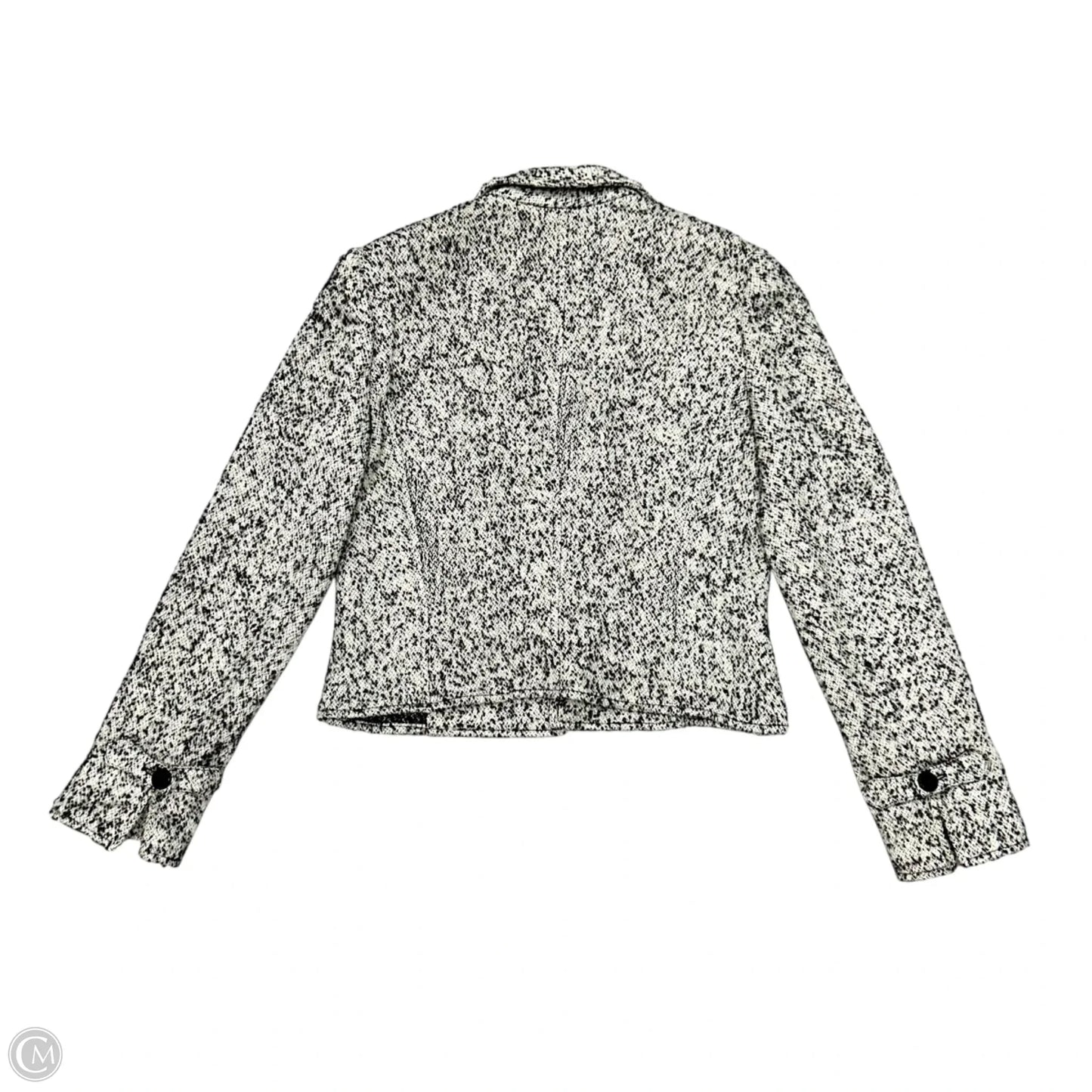 Blazer Luxury Designer By Valentino-garavani In Black & Cream, Size: L