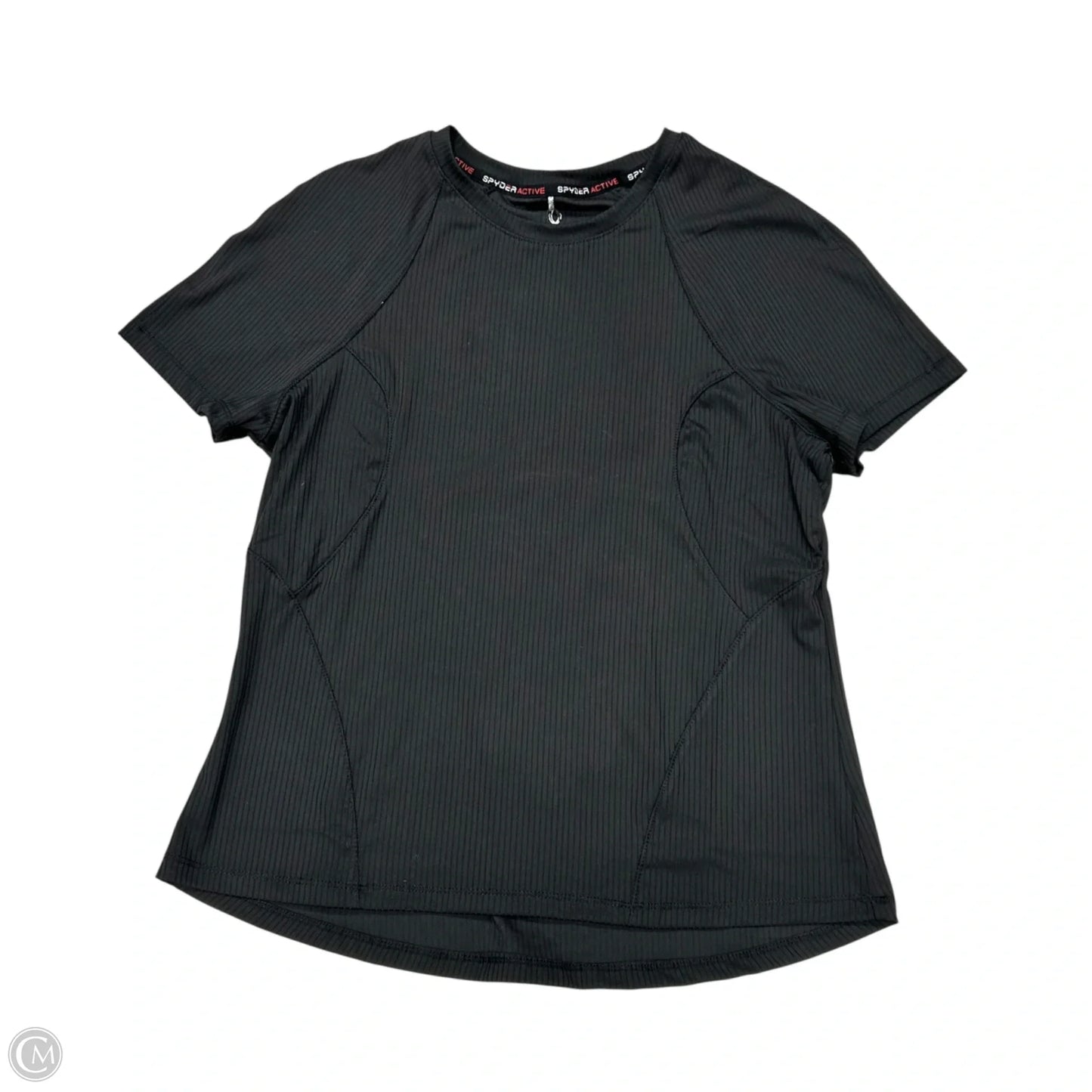 Athletic Top Short Sleeve By Spyder In Black, Size: M