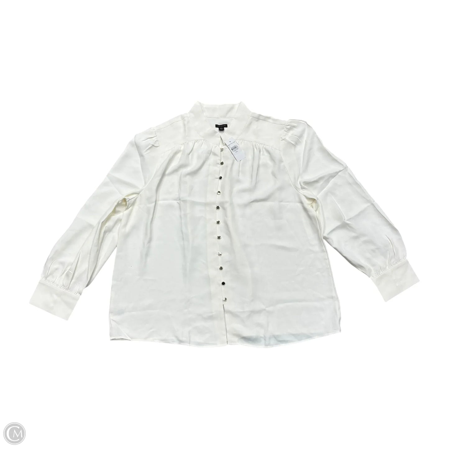 Top Long Sleeve By Ann Taylor In Cream, Size: Xxl