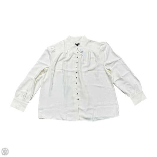 Top Long Sleeve By Ann Taylor In Cream, Size: Xxl