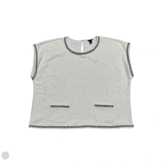 Top Short Sleeve By Ann Taylor In White, Size: Xxl