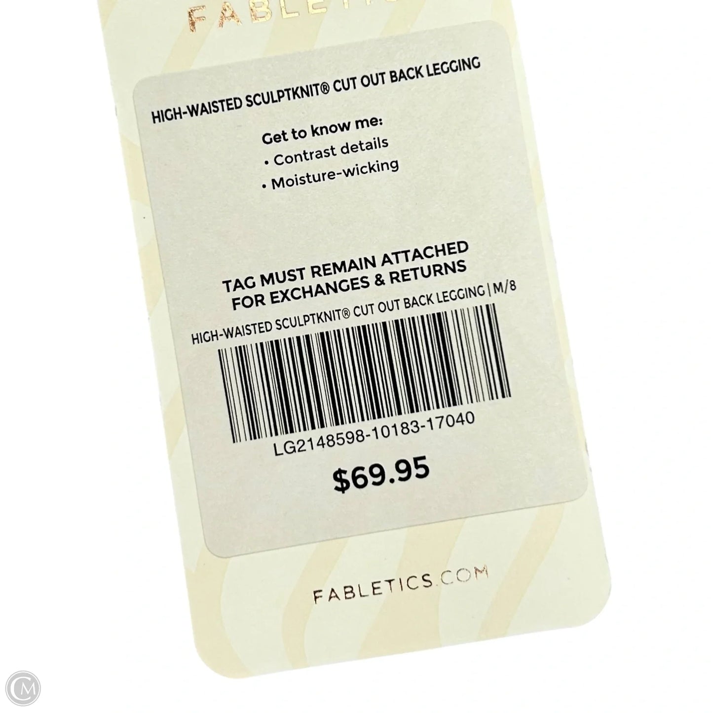 Athletic Leggings By Fabletics In Mauve, Size: M