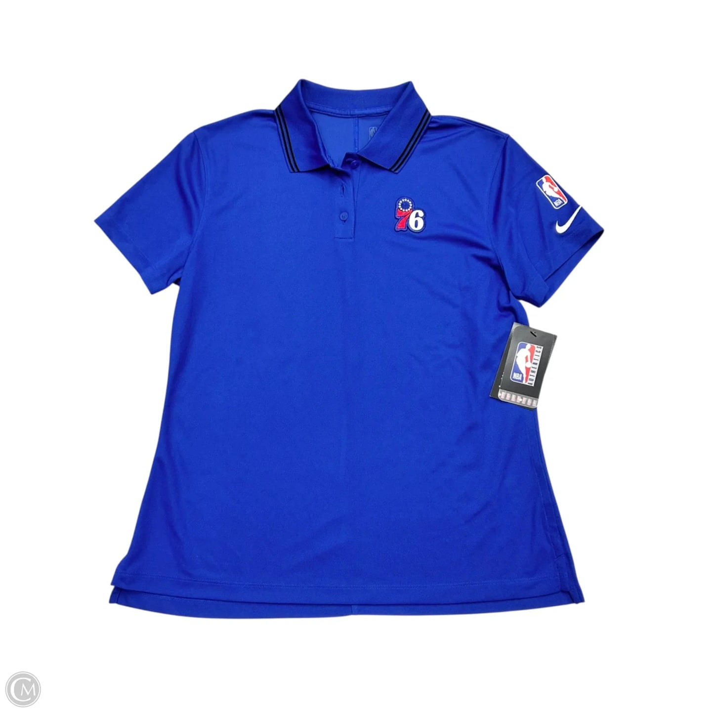 Athletic Top Short Sleeve By Nfl In Blue, Size: M