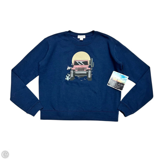 Sweatshirt Crewneck By Outlaw In Navy, Size: M