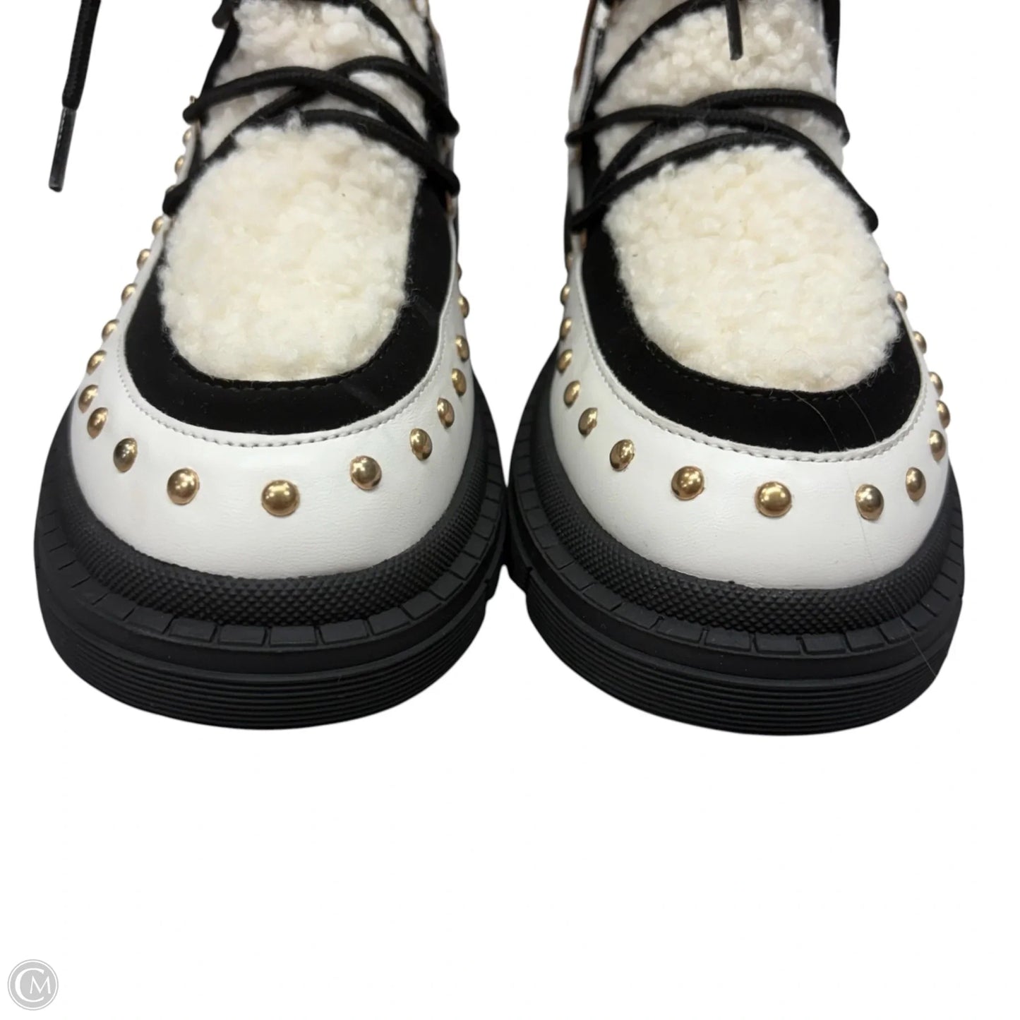 Boots Combat By Just Fab In Cream & Tan, Size: 9