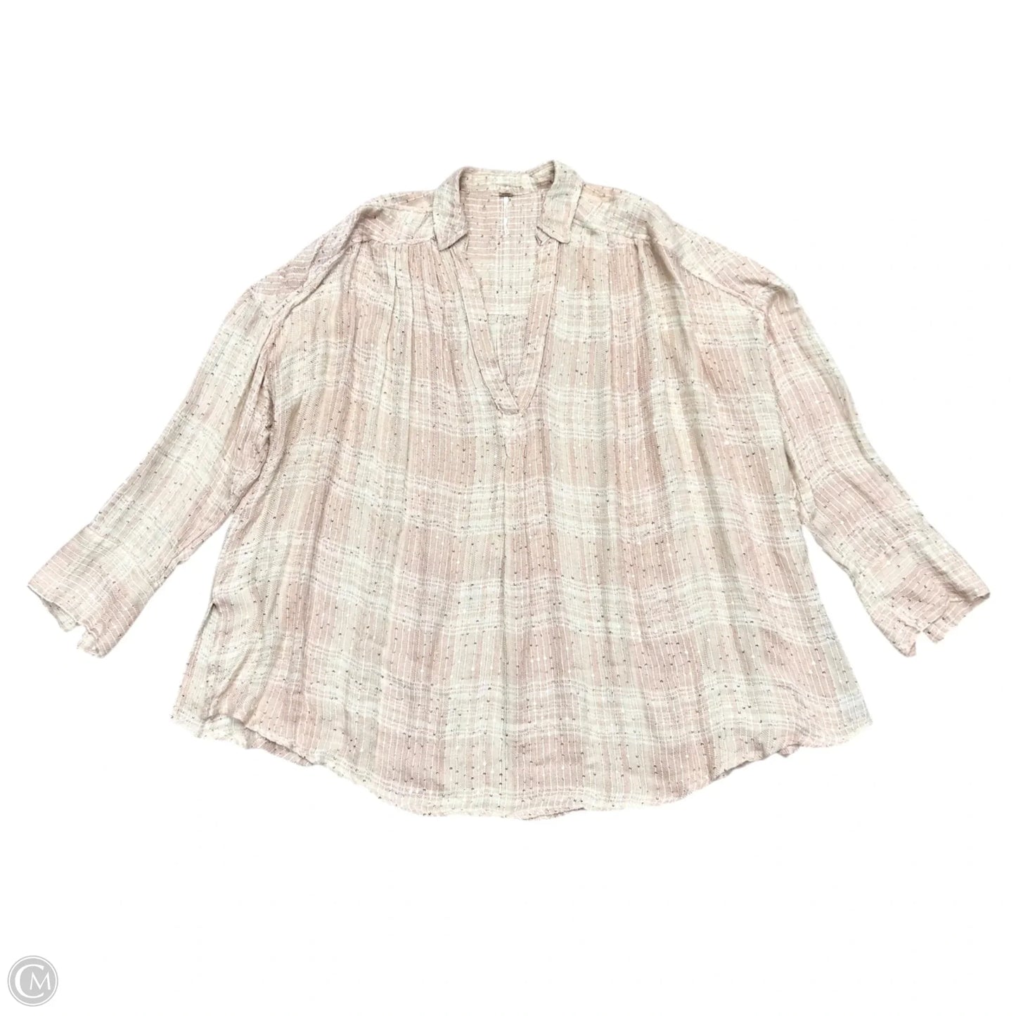 Top Long Sleeve By Free People In Peach, Size: L