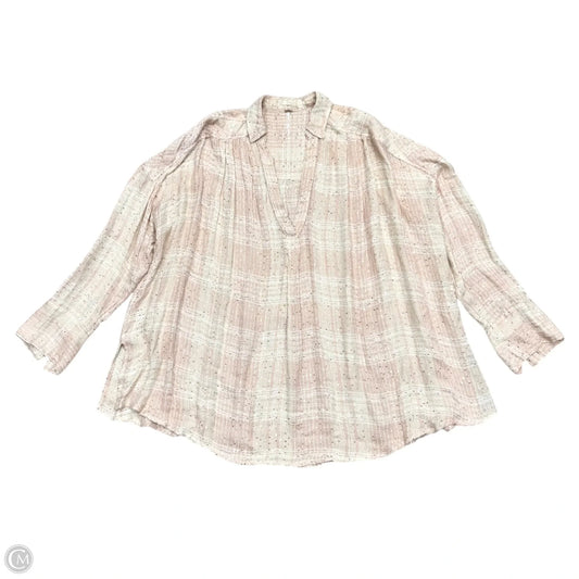 Top Long Sleeve By Free People In Peach, Size: L