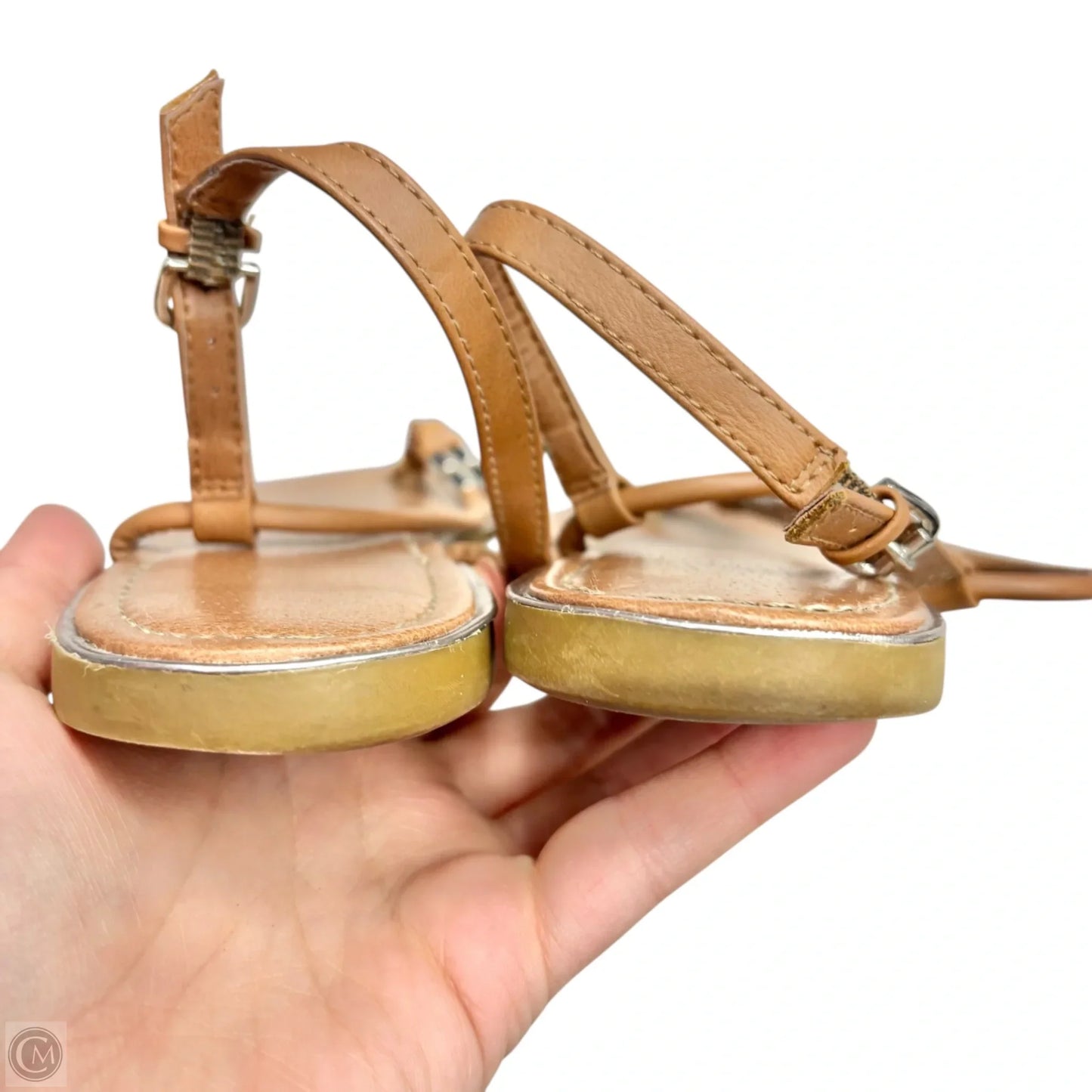 Sandals Flip Flops By Loft In Tan, Size: 9