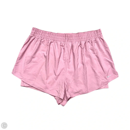 Athletic Shorts By Nike Apparel In Pink, Size: 3x