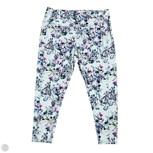 Athletic Leggings By Vera Bradley In Floral Print, Size: 3x