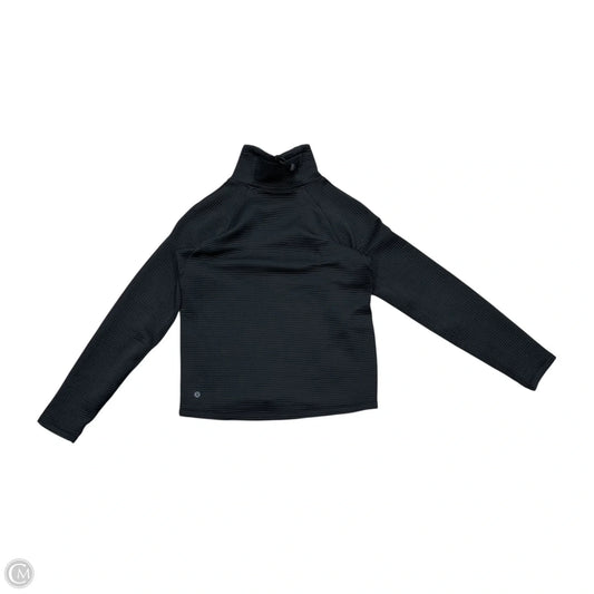 Athletic Top Long Sleeve Collar By Lululemon In Black, Size: S