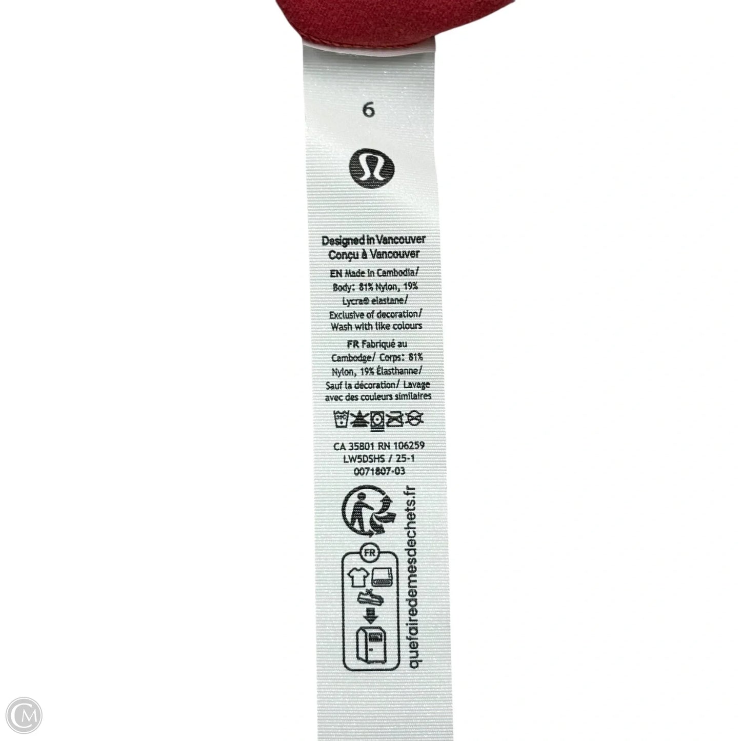 Athletic Leggings By Lululemon In Coral, Size: S