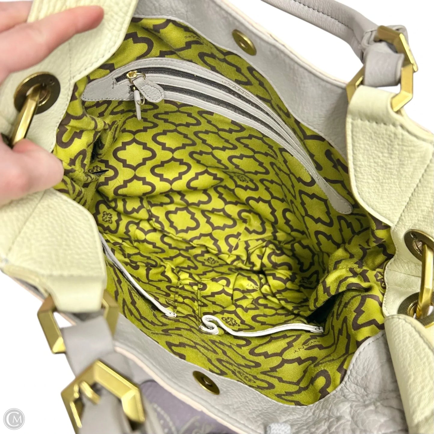 Handbag Leather By Oryany, Size: Large