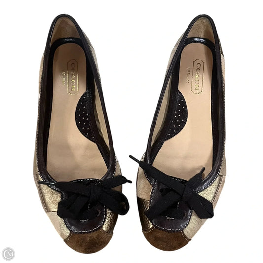 Shoes Designer By Coach In Brown & Tan, Size: 6