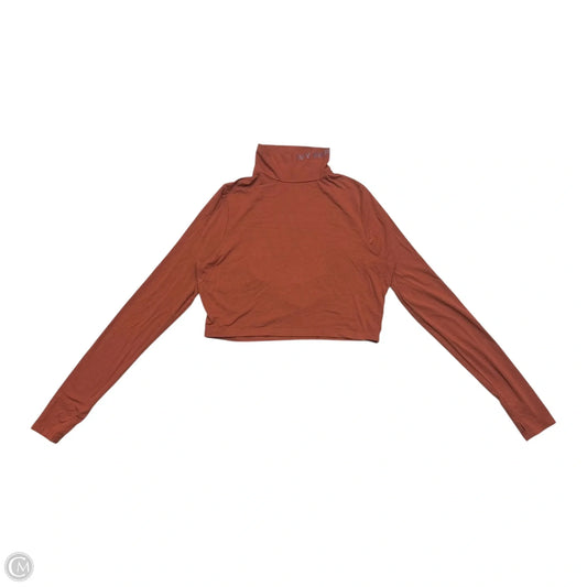 Athletic Top Long Sleeve Collar By Ivy Park In Orange, Size: L