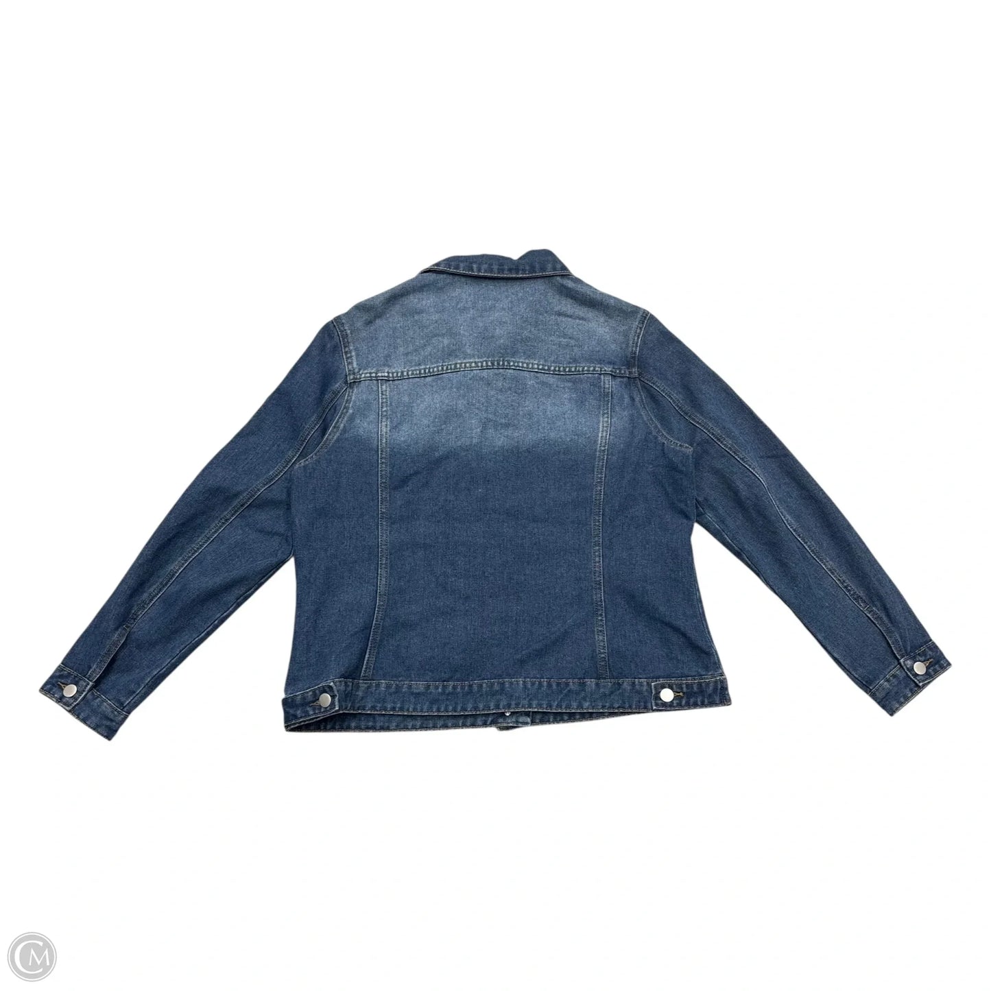 Jacket Denim By  In Blue Denim, Size: Xl