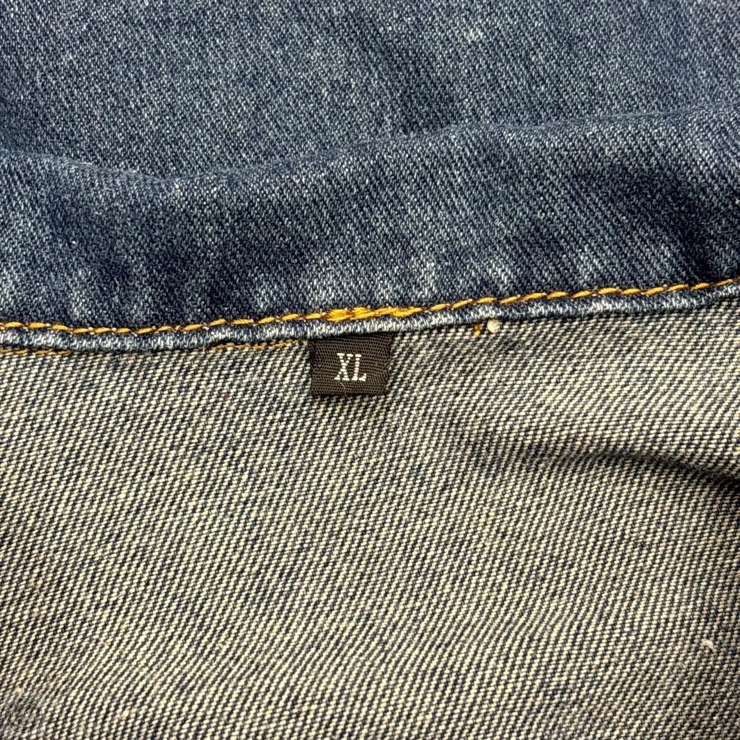 Jacket Denim By  In Blue Denim, Size: Xl