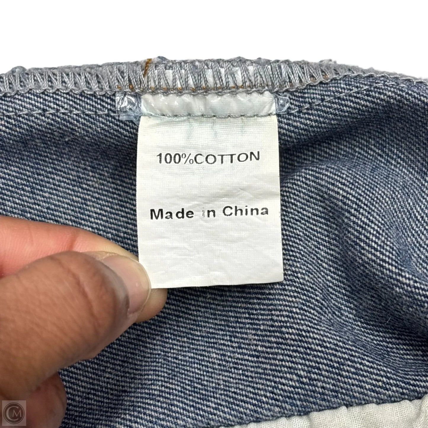 Jacket Denim By  In Blue Denim, Size: Xl