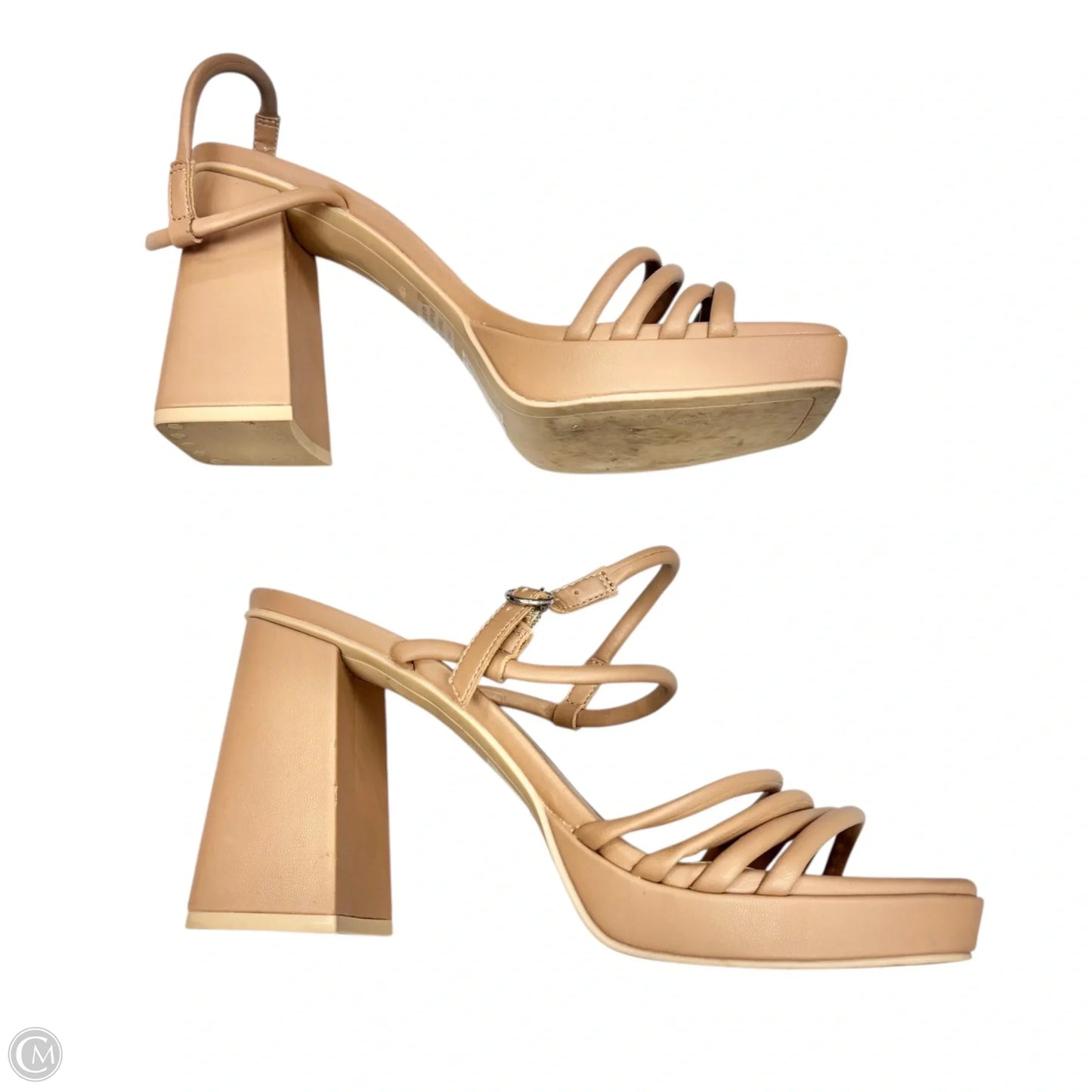 Sandals Heels Block By Dolce Vita In Tan, Size: 8.5