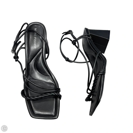 Sandals Heels Block By Marc Fisher In Black, Size: 8