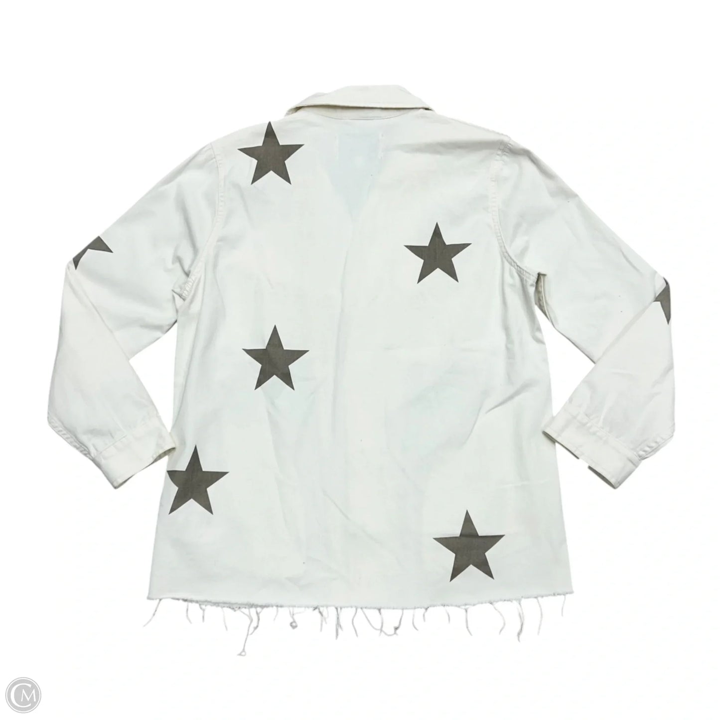 Jacket Denim By Pistola In White Denim, Size: S