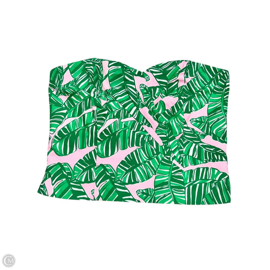 Top Sleeveless Designer By Lilly Pulitzer In Green & Pink, Size: M