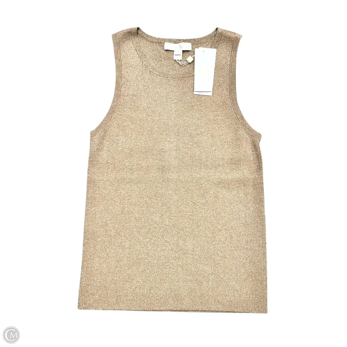 Top Sleeveless Designer By Lilly Pulitzer In Gold, Size: M