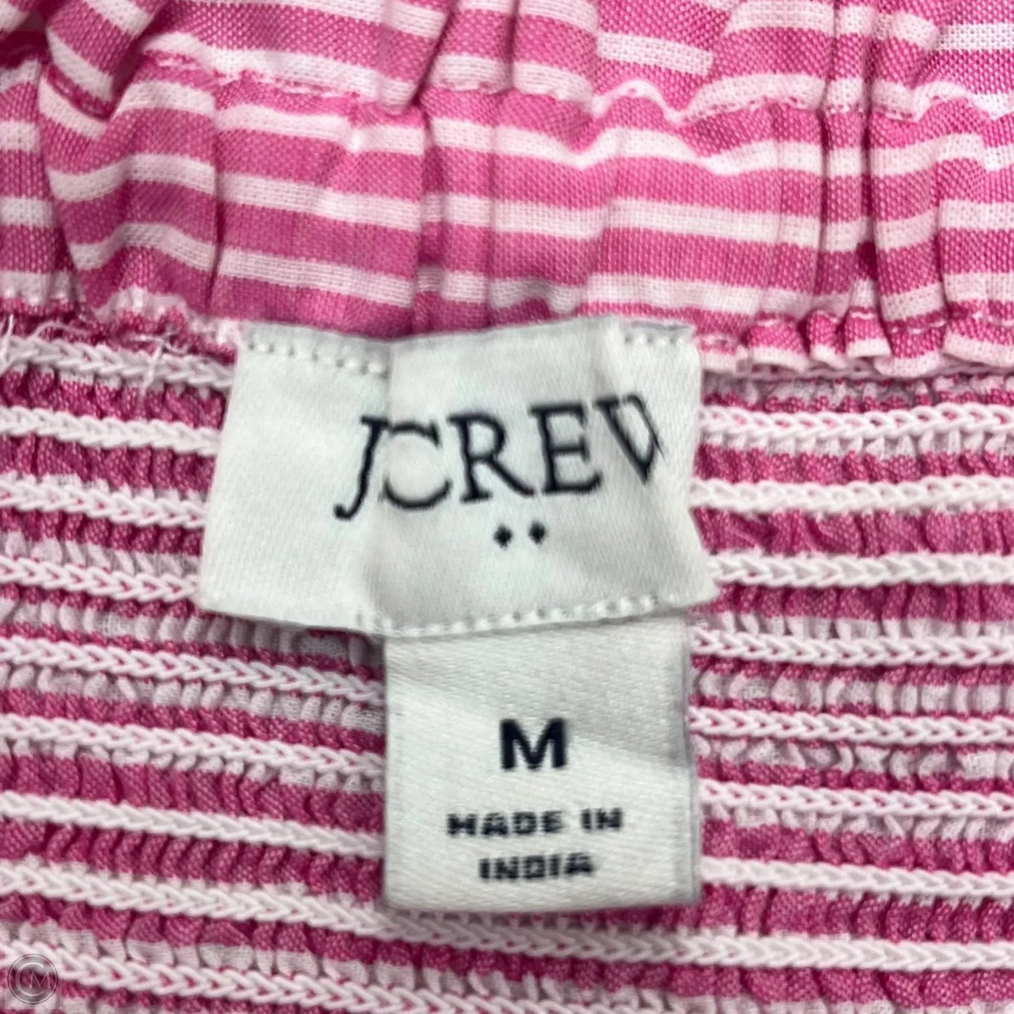 Dress Casual Short By J. Crew In Pink & White, Size: M