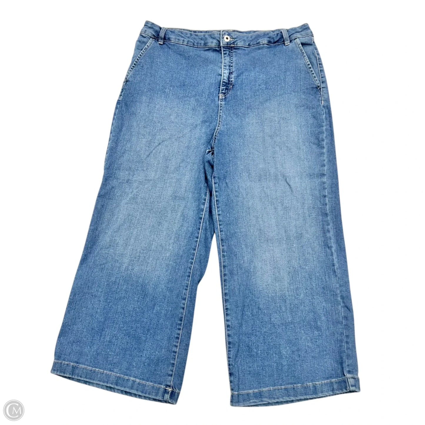 Jeans Cropped By Style And Company In Blue Denim, Size: 18