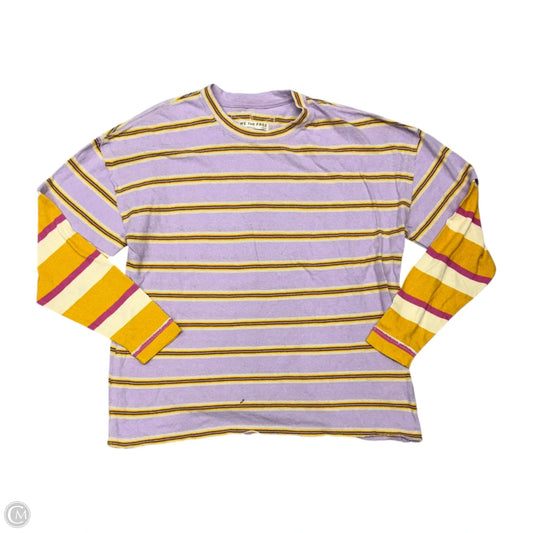 Top Long Sleeve By We The Free In Purple & Yellow, Size: Xs