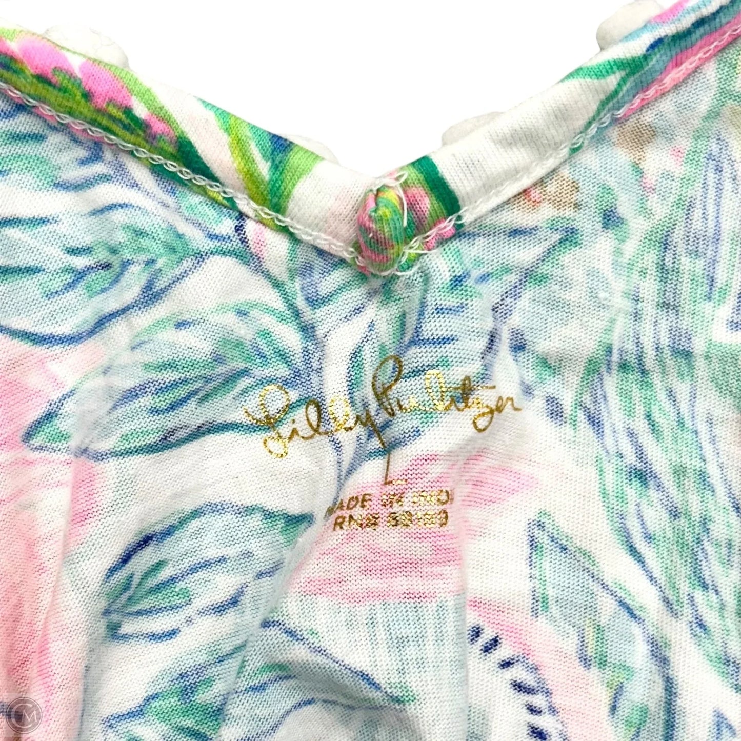 Dress Designer By Lilly Pulitzer In Blue & Green, Size: L