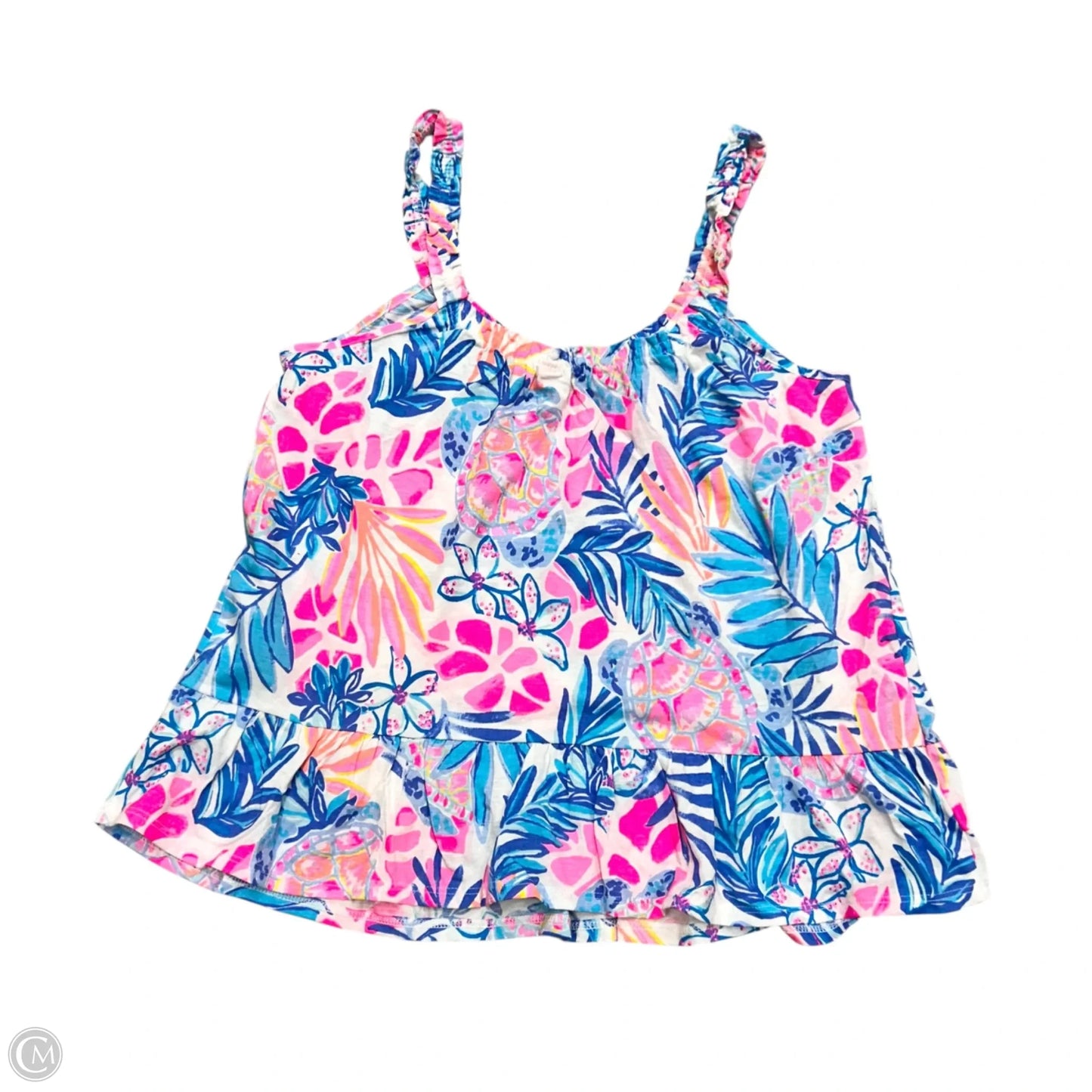 Top Sleeveless Designer By Lilly Pulitzer In Blue & Pink, Size: Xs