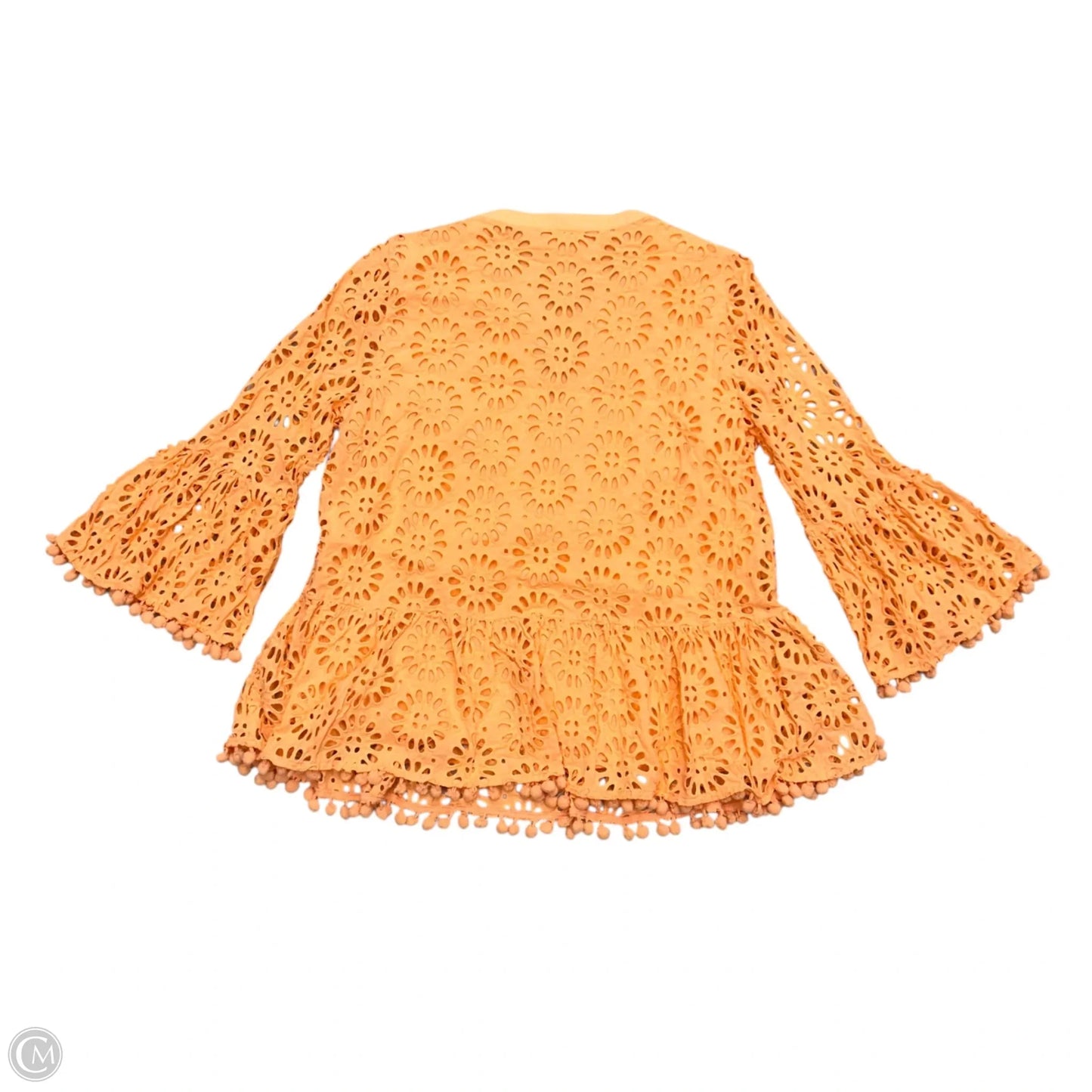 Top 3/4 Sleeve Designer By Lilly Pulitzer In Orange, Size: L