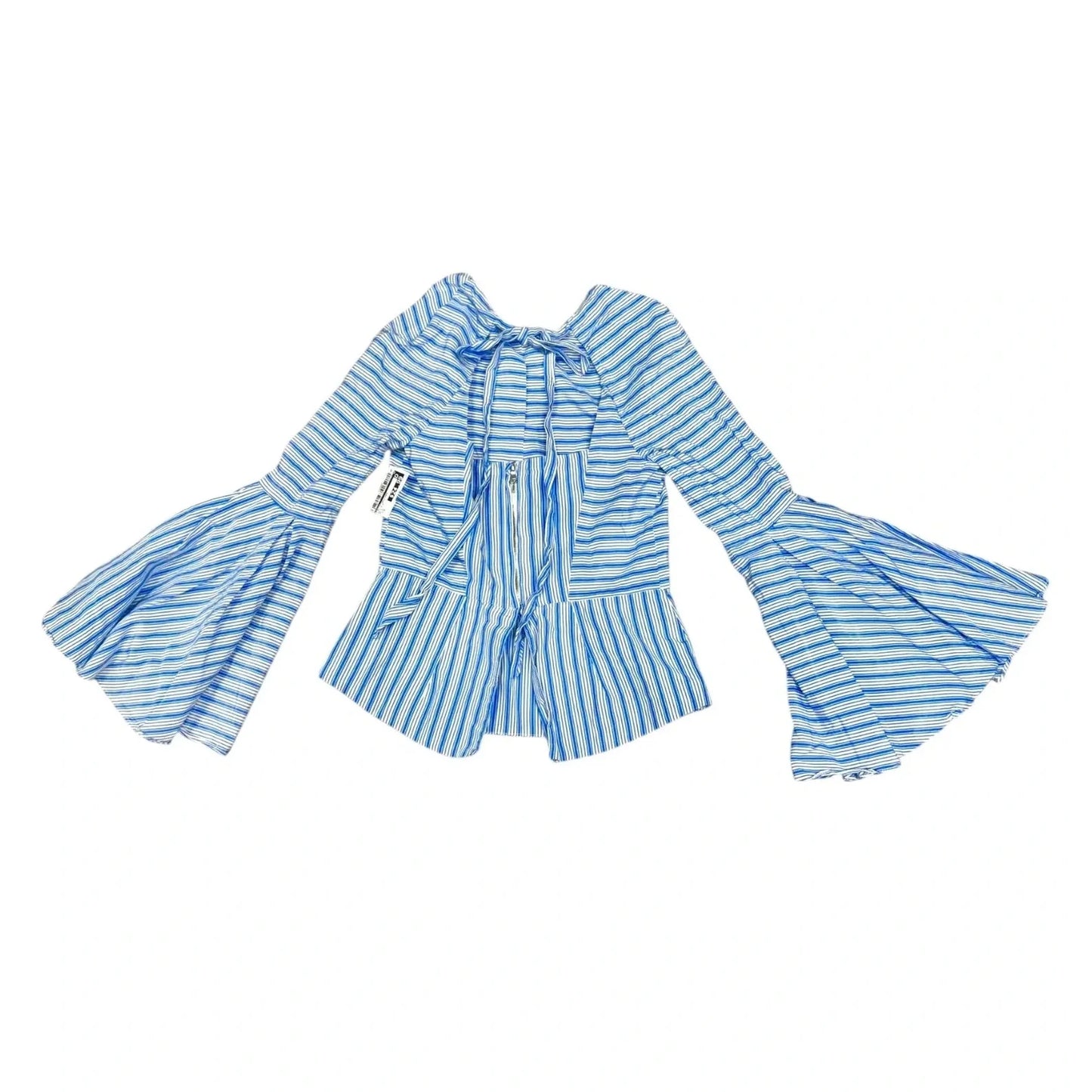 Top Long Sleeve Designer By Milly In Blue & White, Size: S