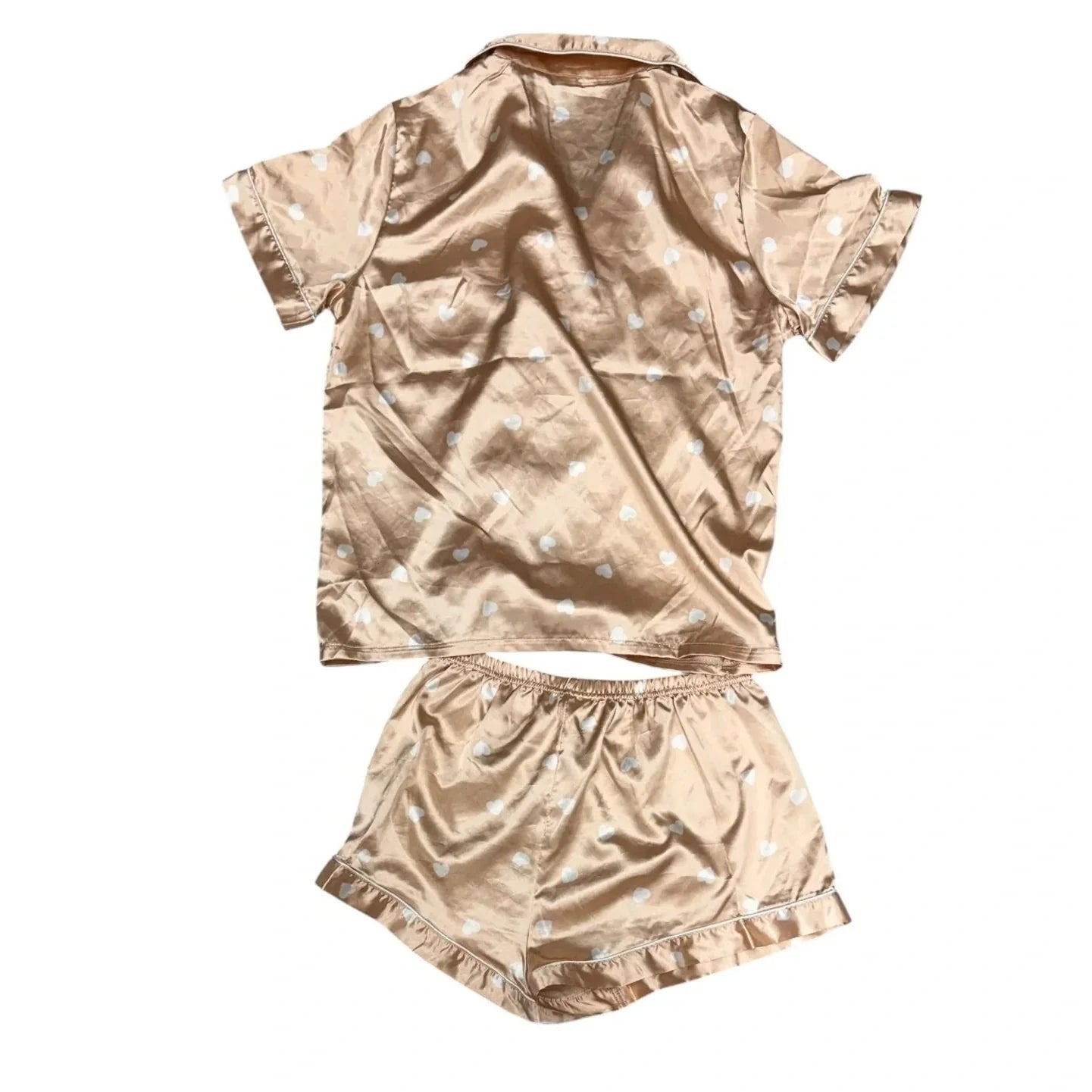 Pajamas 2pc In Cream, Size: M