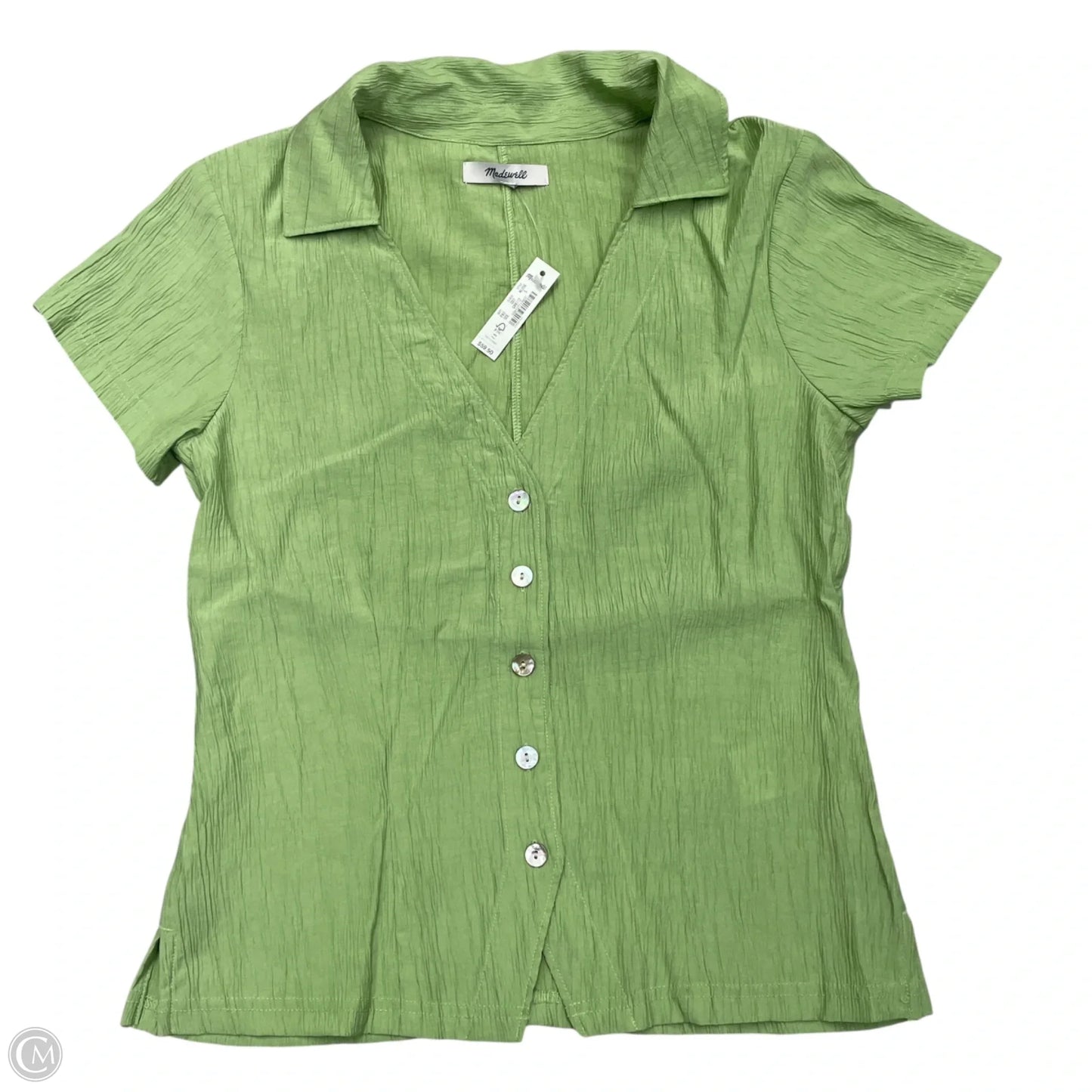 Top Short Sleeve By Madewell In Green, Size: S