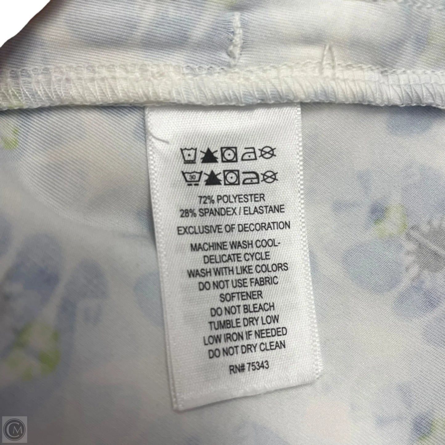 Athletic Top Long Sleeve Collar By Sigrid Olsen In Blue & White, Size: M