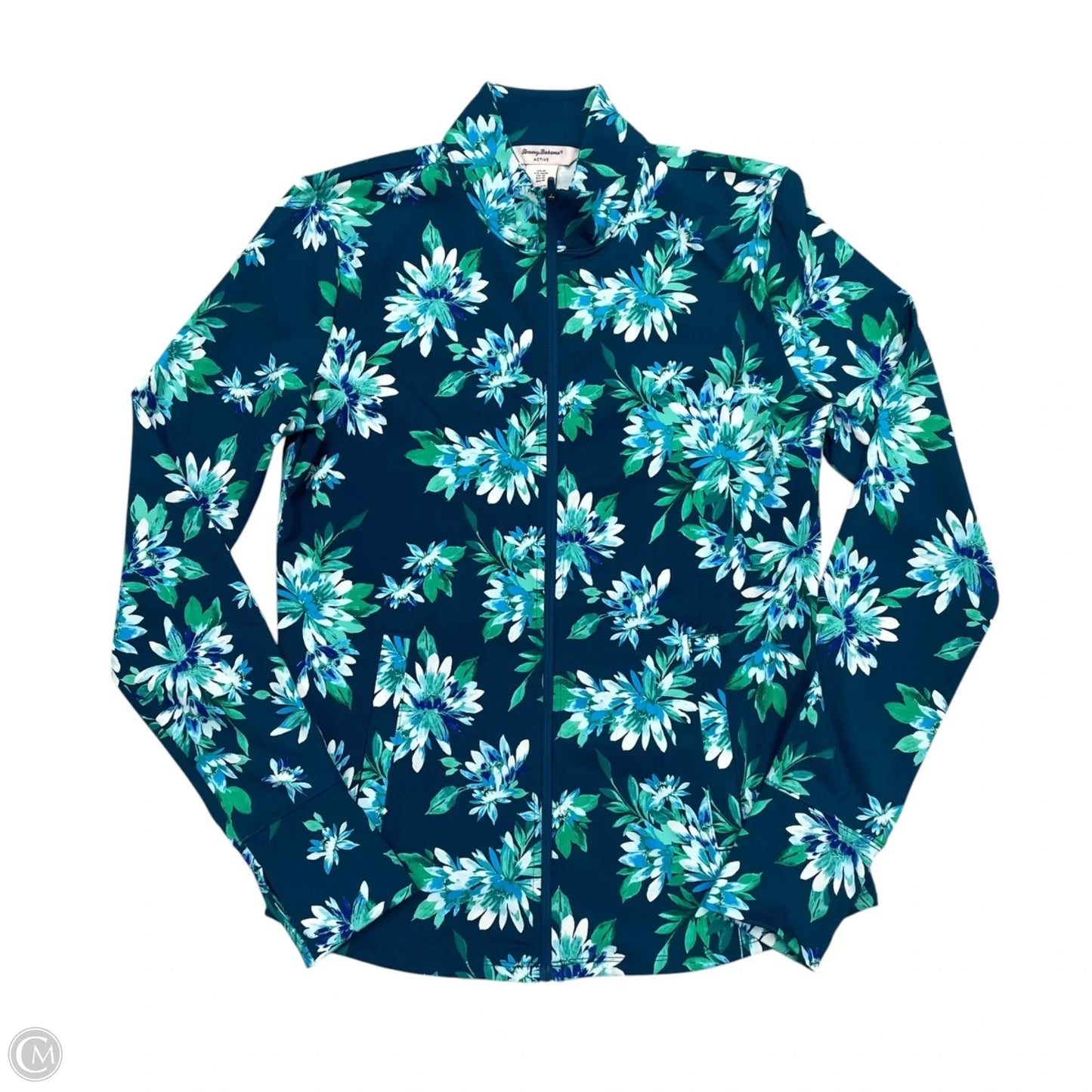 Athletic Jacket By Tommy Bahama In Blue & Green, Size: M